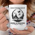 Easily Distracted By Books & Dragons Librarian Book Lover Graphic Print Coffee Mug Unique Gifts Easily Distracted By Books & Dragons Librarian Book Lover Graphic Print Coffee Mug Unique Gifts