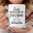 Easily Distracted By Cats & Books Cute Cat Book Lover Graphic Print Coffee Mug Unique Gifts Easily Distracted By Cats & Books Cute Cat Book Lover Graphic Print Coffee Mug Unique Gifts