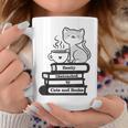 Easily Distracted Cats And Books Graphic Print Coffee Mug Unique Gifts