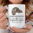 Easily Distracted By Chameleons And Books Graphic Print Coffee Mug Unique Gifts