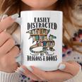 EASILY DISTRACTED BY DRAGONS & BOOKS Medieval Fantasy Reader Graphic Print Coffee Mug Unique Gifts