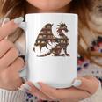 Easily Distracted By Dragons And Books Mythical Bookworm Graphic Print Coffee Mug Unique Gifts