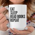 Eat Sleep Read Books Repeat Book Reader Graphic Print Coffee Mug Unique Gifts