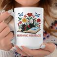El Salvador Hispanic Heritage Month Book Cute Floral Cat Art Graphic Print Coffee Mug Unique Gifts