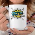 Faith Is My Superpower Fun Comic Book Christian Premium Tri-Blend Graphic Print Coffee Mug Unique Gifts