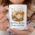 Fall Cat Ghosting You For Book Halloween Ghost Reading Graphic Print Coffee Mug Unique Gifts