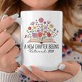 Floral Book A New Chapter Begins Retired 2026 Retirement Graphic Print Coffee Mug Unique Gifts