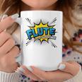 Flute Is My Superpower Flautist Comic Book Style Graphic Print Coffee Mug Unique Gifts
