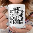 Goat Quote Easily Distracted By Goats And Books Lover Graphic Print Coffee Mug Unique Gifts