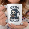 Grim Reader Dark Humor Read Book & Library Lovers Graphic Print Coffee Mug Unique Gifts