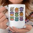 Halloween Monsters Reading Books Pattern Spooky Kawaii Anime Premium Tri-Blend Graphic Print Coffee Mug Unique Gifts