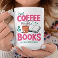 Iced Coffee & Books Reading Lover Trendy Summer Premium Tri-Blend Graphic Print Coffee Mug Unique Gifts
