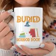 I’d Rather Be Buried In A Horror Book Spooky Skull Book Fan Graphic Print Coffee Mug Unique Gifts