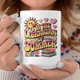 I'm The Librarian Of Summer Groovy Rainbow Retro Book Lover Graphic Print Coffee Mug Unique Gifts