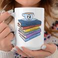 Jane Austen Books And Tea Graphic Print Coffee Mug Unique Gifts