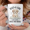 Just A Girl Who Loves Books And Dogs Puppy Pet Lover Graphic Print Coffee Mug Unique Gifts