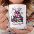 Just A Girl Who Loves Books And Wolves Librarian Teacher Graphic Print Coffee Mug Unique Gifts