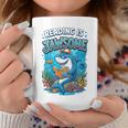 Kids Toddler Boy Reading Is Jawsome Shark Book Lover Kids Nerdy Graphic Print Coffee Mug Unique Gifts