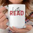 Let's Read National Read A Book Day Reading Month Freedom Graphic Print Coffee Mug Unique Gifts