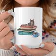 Life Is Better With Coffee Cats And Books For Cats Lover Graphic Print Coffee Mug Unique Gifts