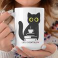 Life Essentials Witty Grungy Noisy Book Tea And Cat Graphic Print Coffee Mug Unique Gifts Life Essentials Witty Grungy Noisy Book Tea And Cat Graphic Print Coffee Mug Unique Gifts