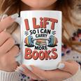 Lift So I Can Carry More Books Reading Lovers Reader Workout Premium Tri-Blend Graphic Print Coffee Mug Unique Gifts