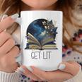 Lets Get Lit Book ShirtGet Lost In a Book SignFloral Book Graphic Print Coffee Mug Unique Gifts
