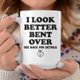 I Look Better Bent Over Book See Back For Details Peach Butt Graphic Print Coffee Mug Unique Gifts