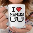 I Love Nerds For Science Or Book Lovers And Knowledge Geeks Graphic Print Coffee Mug Unique Gifts