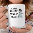 I Love Reading Snow Much Christmas For Book Lovers & Reader Graphic Print Coffee Mug Unique Gifts
