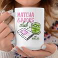 Matcha & Books Club Green Tea Latte Lovers Graphic Print Coffee Mug Unique Gifts