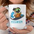 Nerdy Pug Reading Books Poogworm Pug Bookworm Graphic Print Coffee Mug Unique Gifts