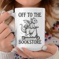 Off To The Bookstore Reading Bookworm Graphic Print Coffee Mug Unique Gifts