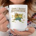 Oops I Bought Another Book Frog For Bookish Readers Graphic Print Coffee Mug Unique Gifts