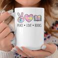Peace Love Books Pastel Reading Heart Art For Book Lovers Graphic Print Coffee Mug Unique Gifts Peace Love Books Pastel Reading Heart Art For Book Lovers Graphic Print Coffee Mug Unique Gifts
