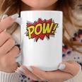 POW Comic Book Font Action Hero BAM BANG BOOM POW Graphic Print Coffee Mug Unique Gifts