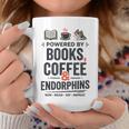 Powered By Books Coffee Endorphins Running Reader Runner Graphic Print Coffee Mug Unique Gifts