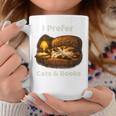 I Prefer Cats & Books – Calico Cat And Book Graphic Print Coffee Mug Unique Gifts