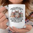 Proud Introverted Book Club Anti Social Reader Pet Cat Graphic Print Coffee Mug Unique Gifts