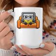 Proud Library Patron Cute Tablet Reading a Book Graphic Print Coffee Mug Unique Gifts