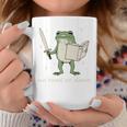 We Read At Dawn Vintage Frog Reading Book Frog Meme Graphic Print Coffee Mug Unique Gifts
