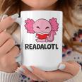 Readalotl Love Axolotls Reading Books And Axolotls Graphic Print Coffee Mug Unique Gifts