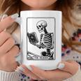 The Reader Tarot Card Skeleton Reading Book Books Graphic Print Coffee Mug Unique Gifts The Reader Tarot Card Skeleton Reading Book Books Graphic Print Coffee Mug Unique Gifts