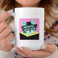 Reading Kitty I Like Books Graphic Print Coffee Mug Unique Gifts