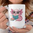 Readsolotl Kawaii Axolotl Reading Book Lover Graphic Print Coffee Mug Unique Gifts