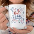 Red And Booked Coquette 4th Of July Book Lover Graphic Print Coffee Mug Unique Gifts