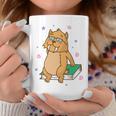 Sabre-Toothed Tiger Loves Books Wildcat Graphic Print Coffee Mug Unique Gifts