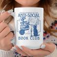 Sarcastic Anti Social Book Club Cat Skull Book Lover Graphic Print Coffee Mug Unique Gifts