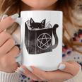 SataniCat Pentagram Cat Satan Demon Necronomicon Book Lover Graphic Print Coffee Mug Unique Gifts