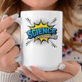 Science Is My Superpower Comic Book Style Graphic Print Coffee Mug Unique Gifts